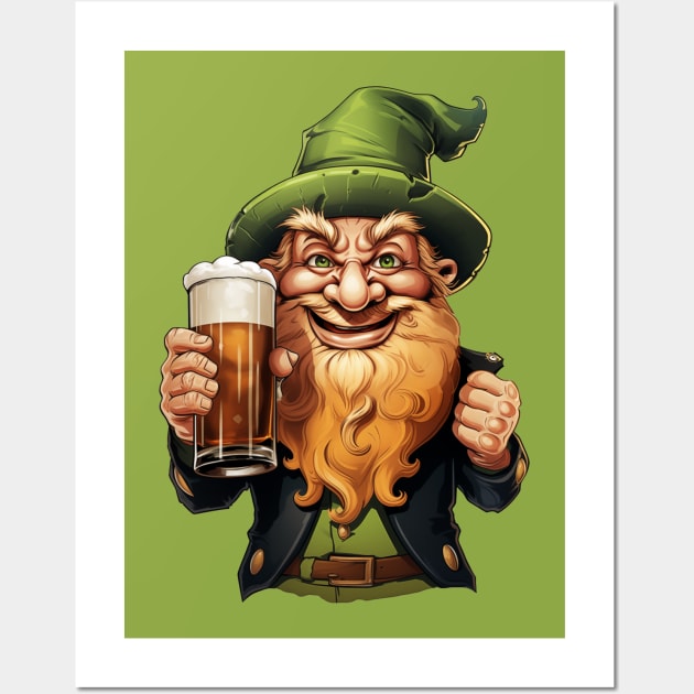 Cheers Leprechaun Wall Art by JunkyDotCom